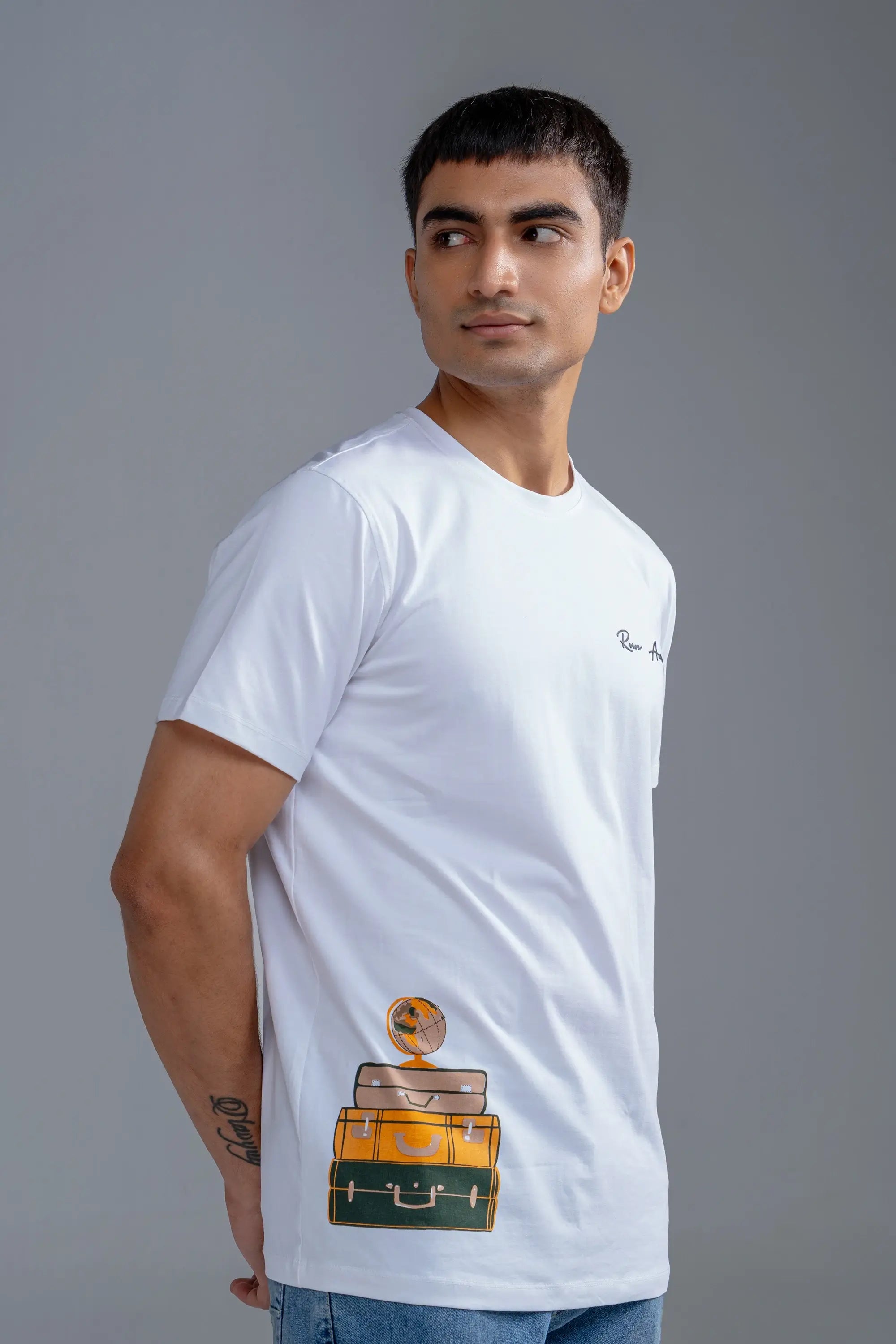 Run Away White Premium T shirt