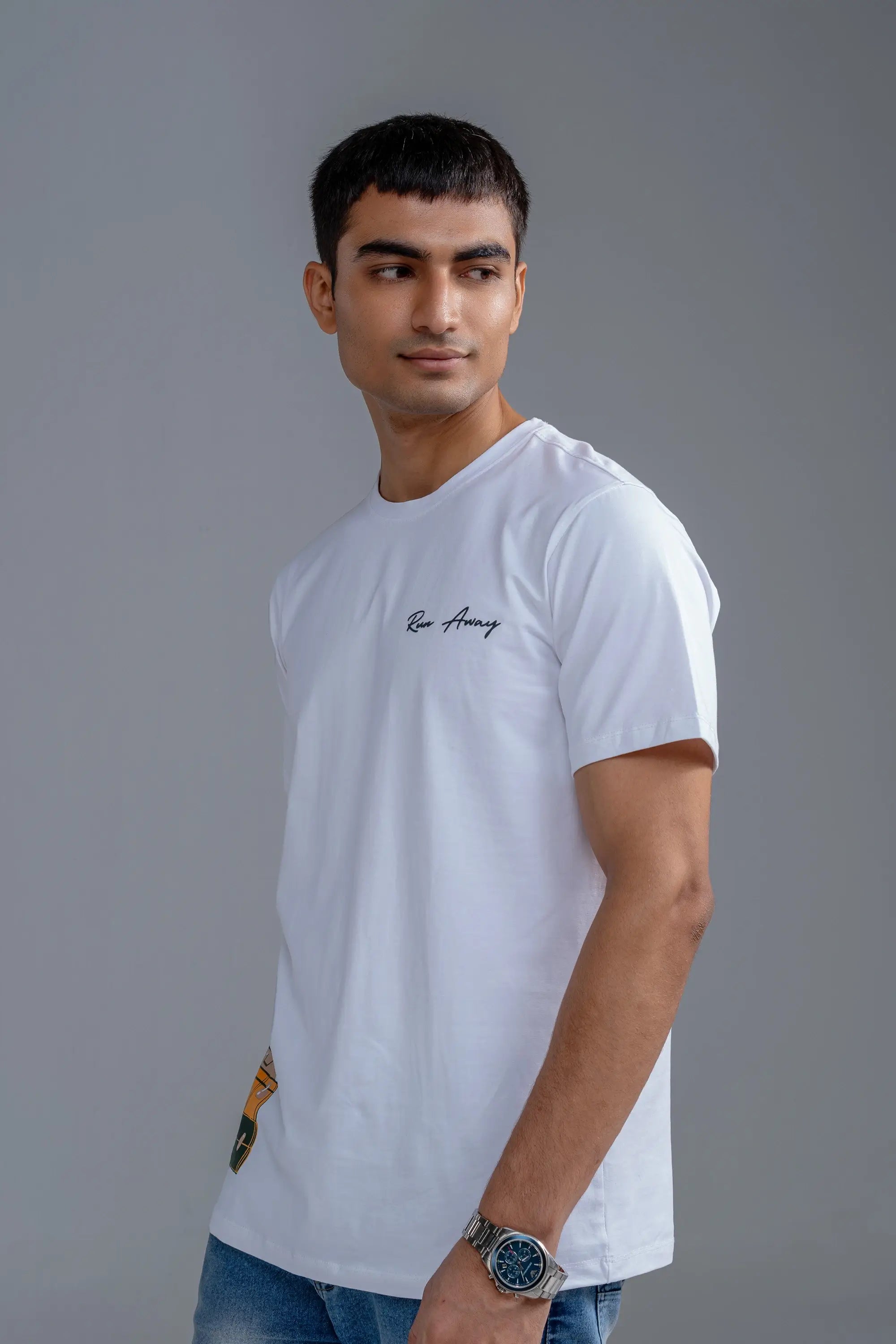 Run Away White Premium T shirt