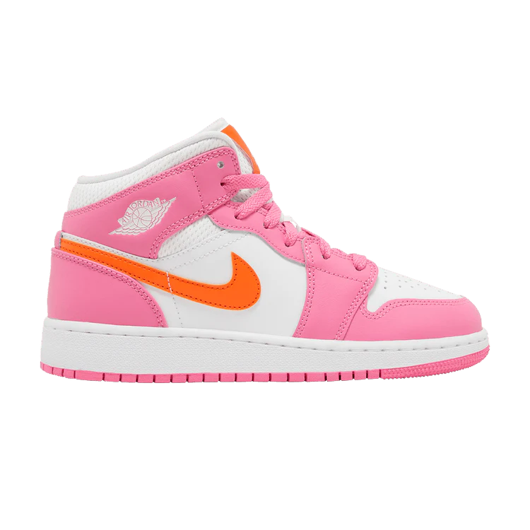 Jordan 1 Mid Pinksicle Safety Orange Gs