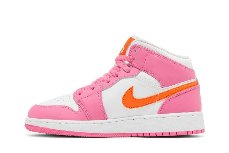 Jordan 1 Mid Pinksicle Safety Orange Gs