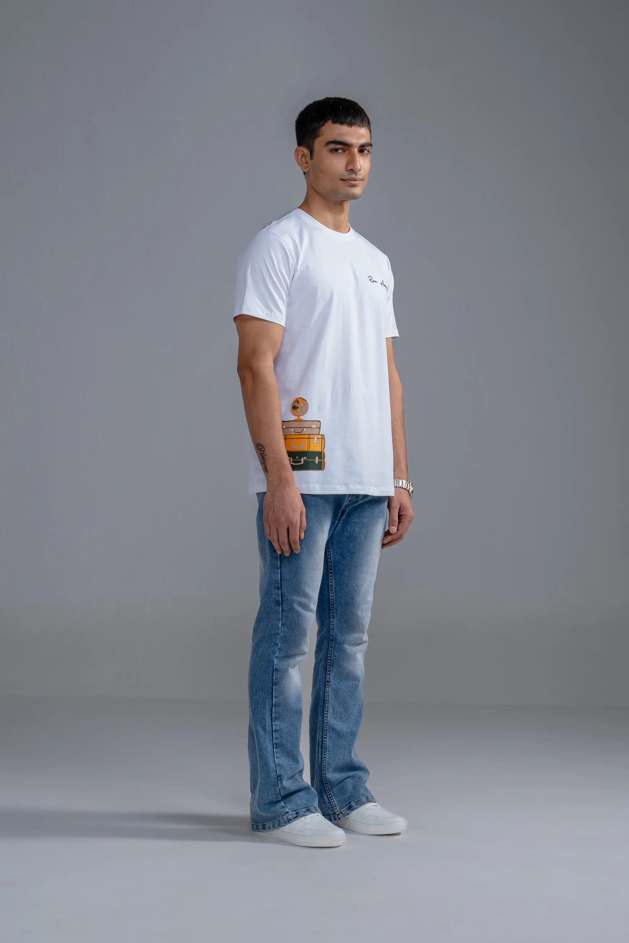 Run Away White Premium T shirt