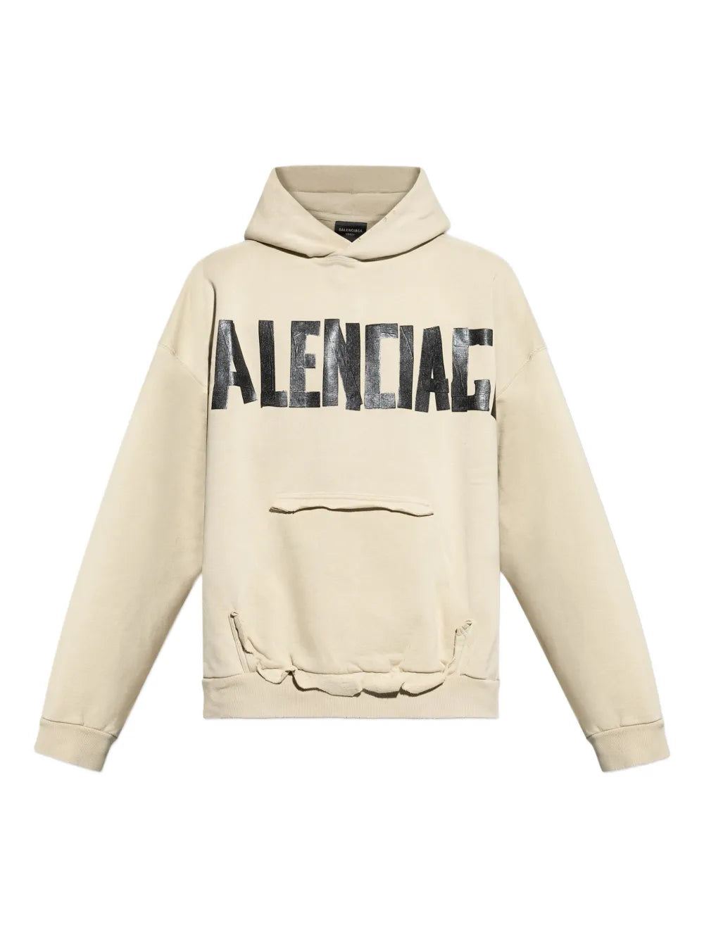Logo-print Frayed-hem Hoodie