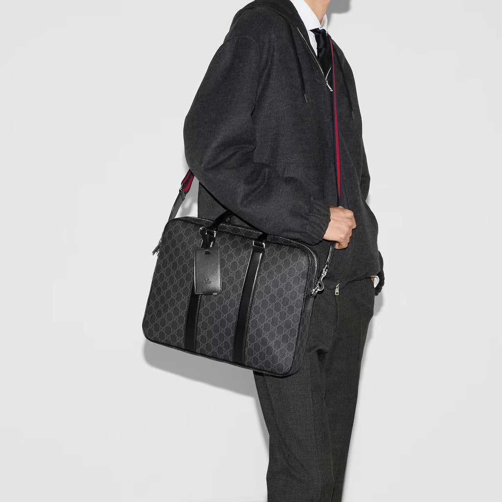 GG Black medium briefcase