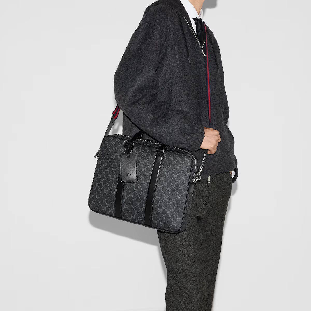 GG Black medium briefcase