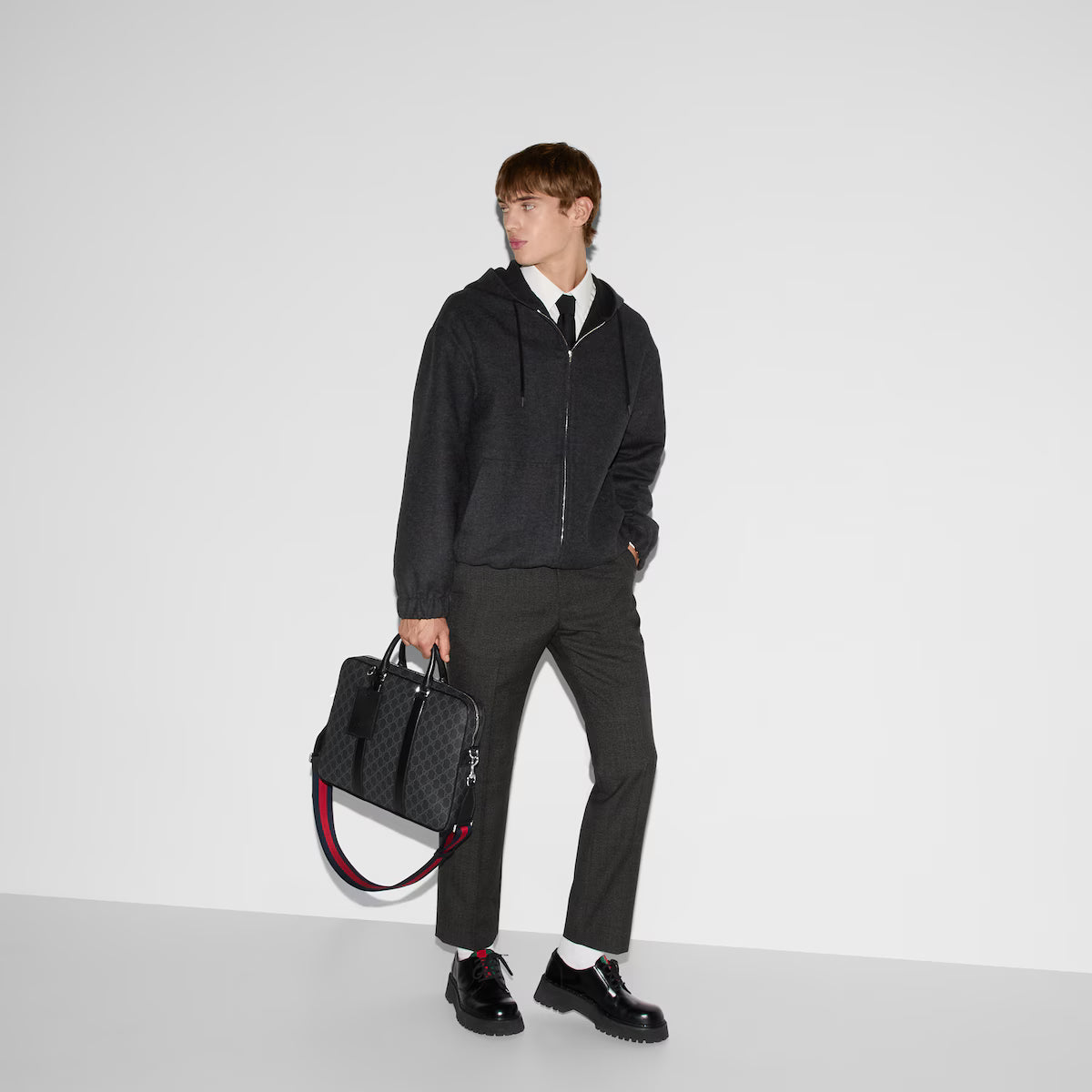 GG Black medium briefcase