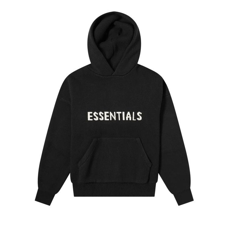 Essentials Knit Hoodie Black